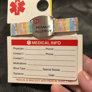 Peanut allergy bracelet